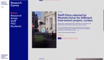 View of the school of fine art and photography website for UCA.