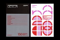 Cover design of the MA Show catalogue at UCA Farnham showing dust jacket and bespoke typographic elements.