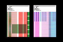 UCA show invites with overprint of Pantone Fluro colours.